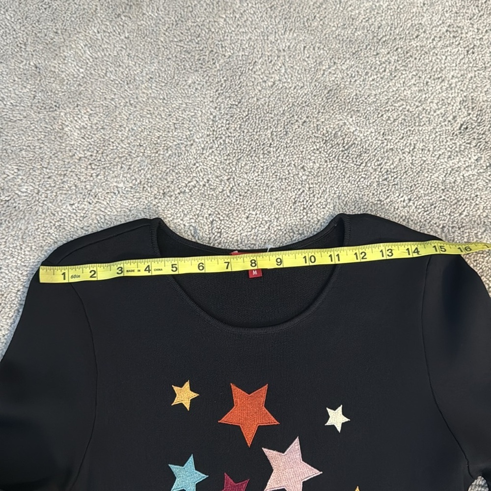 STAUD Aries Star Embroidered Maxi Dress | Long Sleeve | Size M | Black - Picture 11 of 12